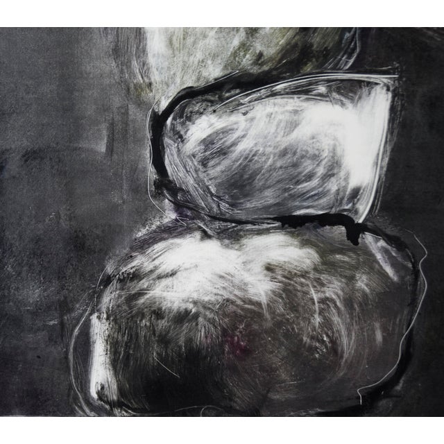 1990s "Floating Stones" Monoprint in Ink on Heavy Paper by Stacey Pollard For Sale - Image 5 of 9