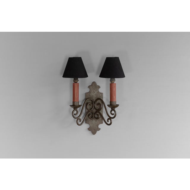 Vintage Wall Mounted Light in Steel, 1920s For Sale - Image 10 of 10
