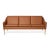 Mr olsen 3 seater oak challenger cognac leather by warm nordic dimensions: d201 x w79 x h 78/46 cm material: textile...
