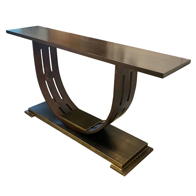 Amos Salon Solid Wood Console Table For Sale - Image 4 of 8