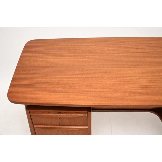 Brown Vintage Danish Teak Desk by Gunnar Nielsen for Tibergaard, 1960s For Sale - Image 8 of 13
