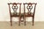 Romweber Antique Chippendale Carved Mahogany Side Chairs or Dining Chairs, Pair For Sale - Image 12 of 13