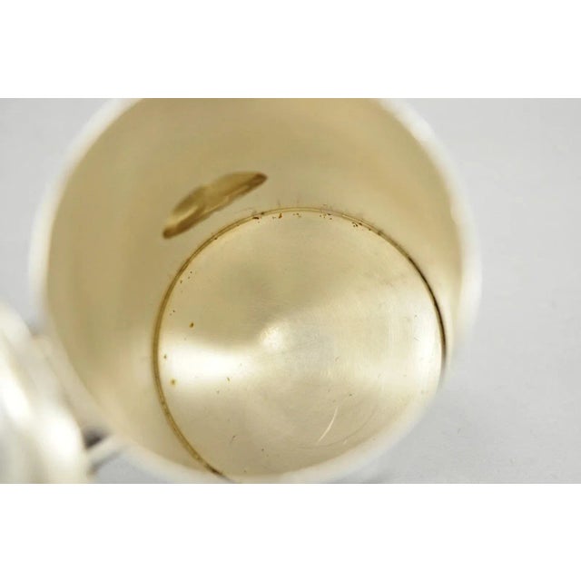 Vintage Us Navy Art Deco Silver Plated Coffee Tea Pot Kettle W/ Wooden Handle For Sale - Image 9 of 12