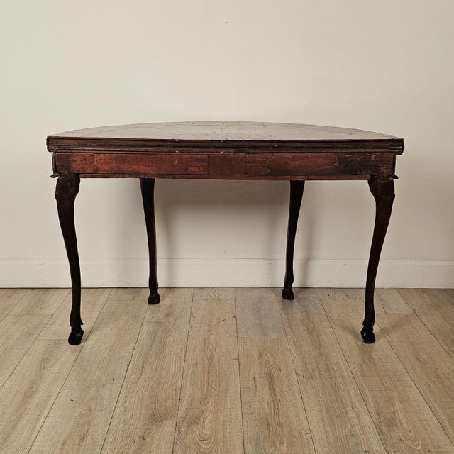 Italian Baroque Olive & Walnut Folding Table, Possibly Venetian, Circa 1760 For Sale - Image 15 of 16