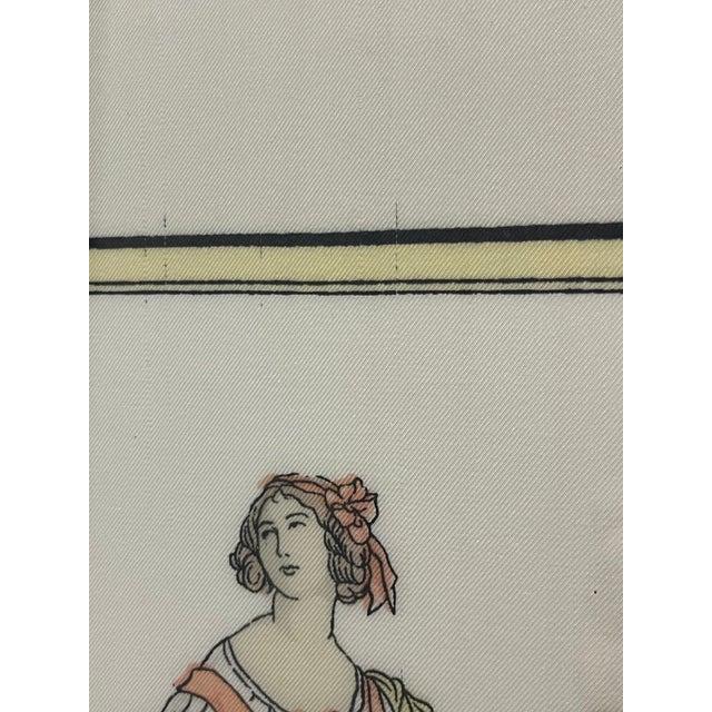 Vintage Framed Hermes Scarf Costumes Des Dames For Sale - Image 10 of 16