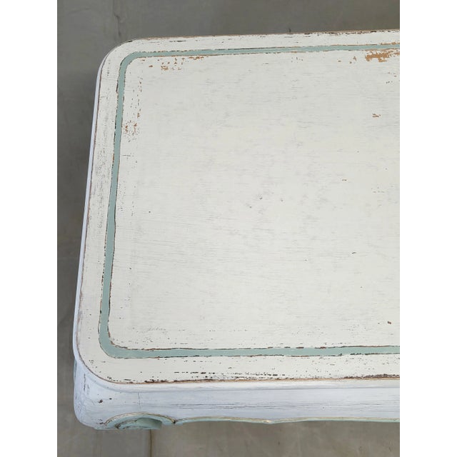 Vintage French Style Painted Cabriole Console Table For Sale - Image 10 of 12