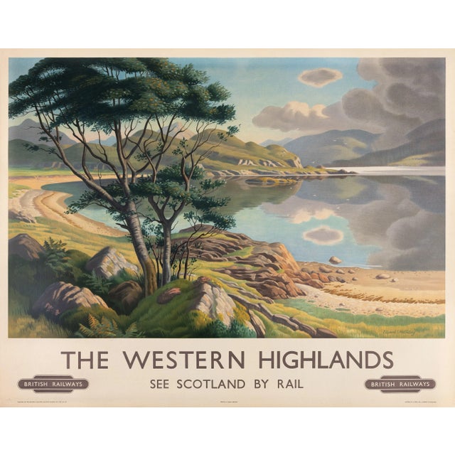 BR Western Highlands Original Vintage Travel Poster by Edward Halliday, 1950 For Sale - Image 4 of 4