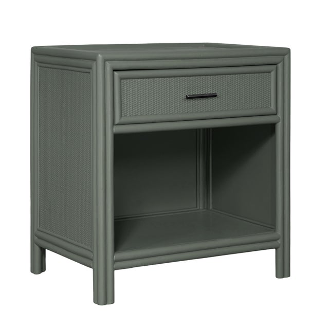 Not Yet Made - Made To Order Bermuda One-Drawer Nightstand - Evergreen For Sale - Image 5 of 9