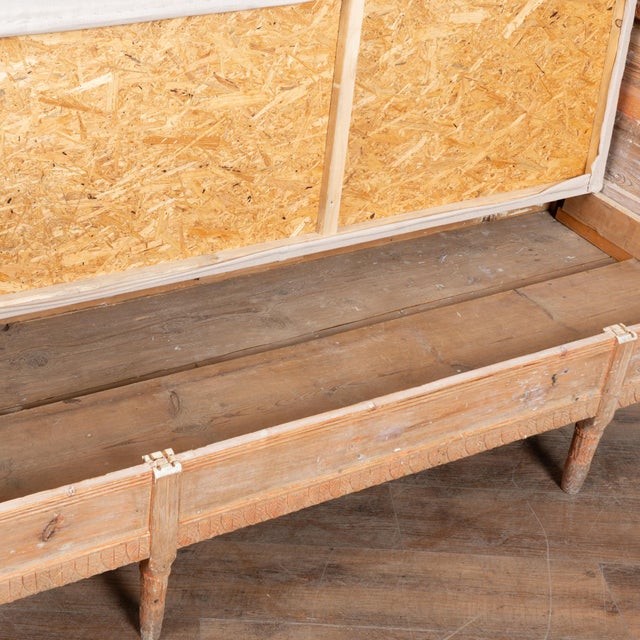 Peach Early 19th Century Swedish Gustavian Pine Bench For Sale - Image 8 of 14