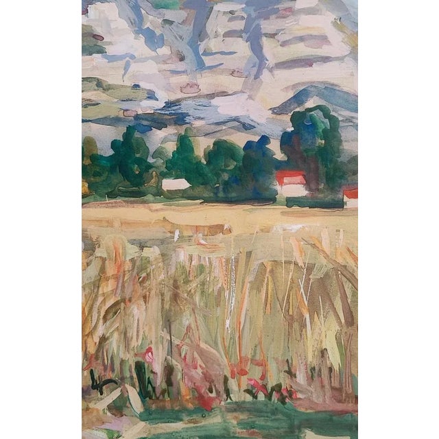 Harry Urban, Au pied des montagnes, Watercolor on Paper For Sale - Image 5 of 12