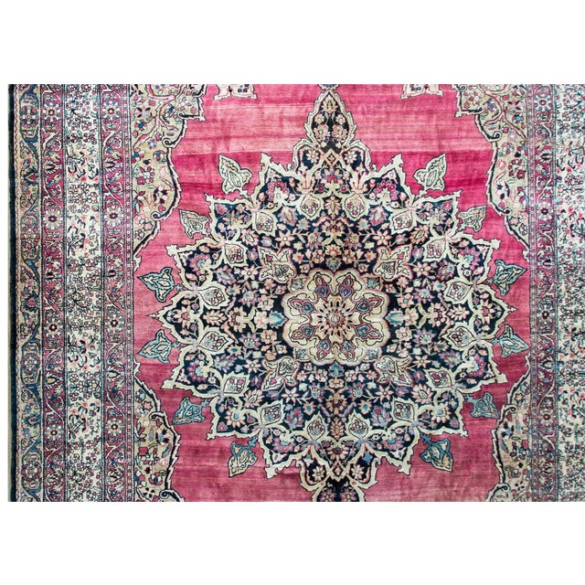 Late 19th Century Persian Lavar Kirman Rug For Sale - Image 11 of 15
