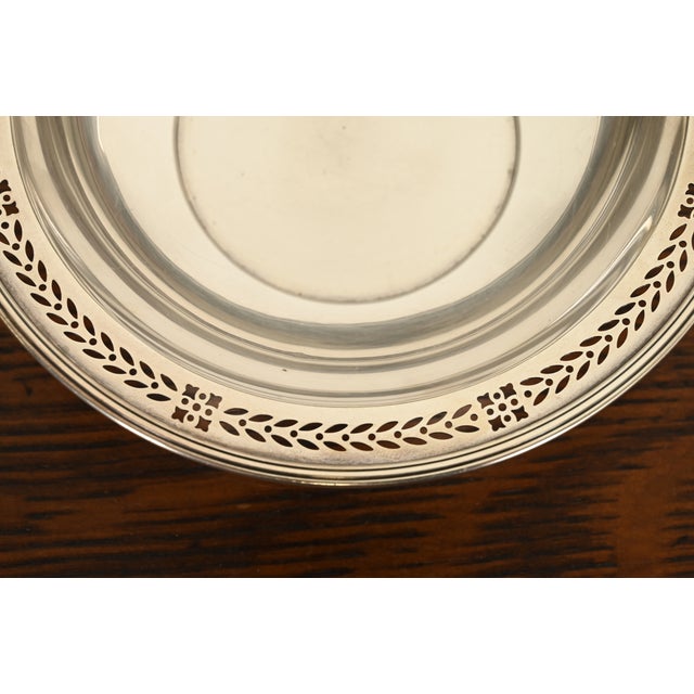 Silver Tiffany & Co. Antique Sterling Silver Pierced Rim Bowl For Sale - Image 8 of 14