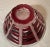 Vintage Bohemian Czech Centerpiece Cranberry Red Cut to Clear Glass Crystal Bowl For Sale - Image 12 of 12
