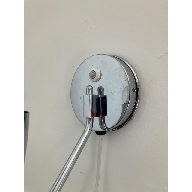 Silver Functionalist Wall Lamp from Zukov, Czechoslovakia, 1940s For Sale - Image 8 of 11