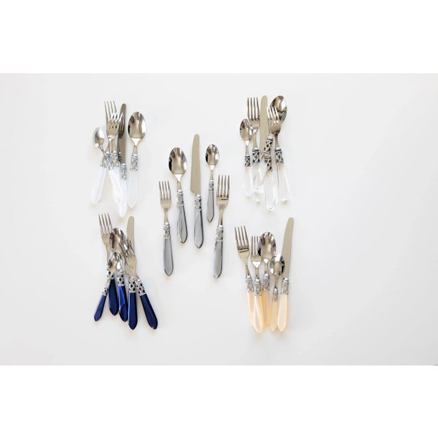 VIETRI Aladdin Brilliant Ivory Salad Server Set For Sale In Raleigh - Image 6 of 8