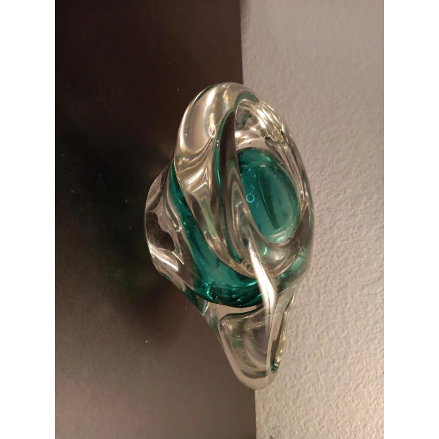 Glass 1980s Signed Adam Jablonski Polish Art Glass Multicolor Sculptural Bowl For Sale - Image 7 of 8