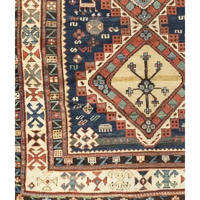 Asian Antique Antique Caucasian Shirvan Rug 4'5" X 8’5” For Sale - Image 3 of 7