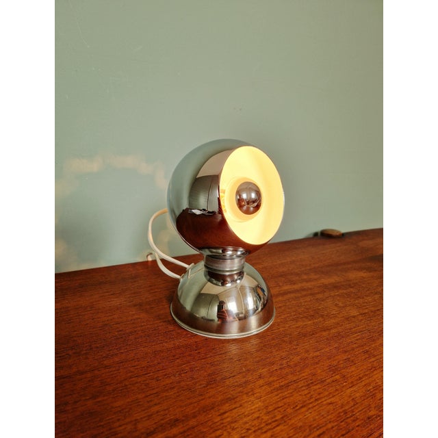 Reggiani Vintage Eyeball Lamp in Chromed Metal by Goffredo Reggiani for Reggiani, 1970 For Sale - Image 4 of 13