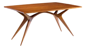Mid 20th Century Giuseppe Scapinelli Mid Century Brazilian Walnut Console Flip Top Dining Table