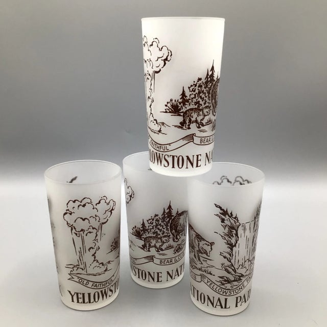 Vintage Yellowstone National Park Tumblers - Set of 4 For Sale - Image 13 of 13
