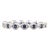 Blue Sapphire Eternity Band Ring in Solid 14K White Gold For Sale