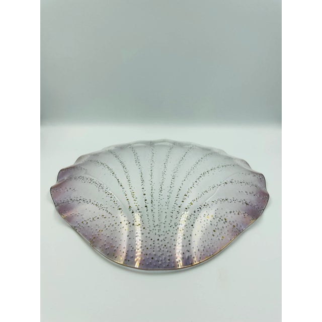 Mid 20th Century Vintage Mid-Century Translucent Sea Shell-Platter For Sale - Image 5 of 11