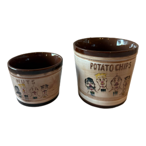 Vintage Set of Ceramic Snack Bowls