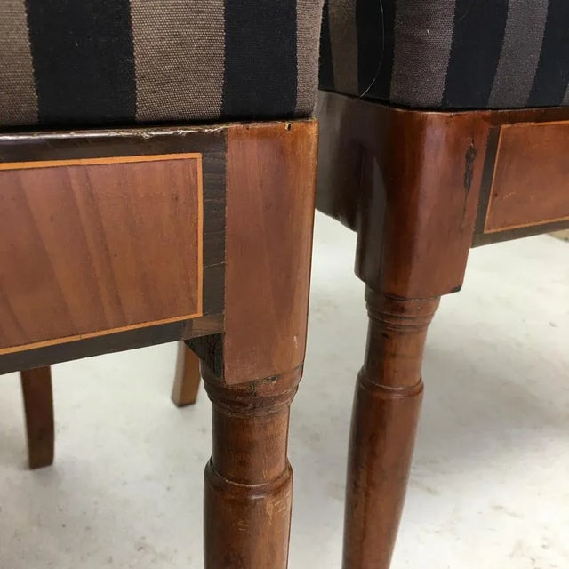 Set of Biedermeier Chairs with Intarsia Work Bird Motif For Sale - Image 5 of 11