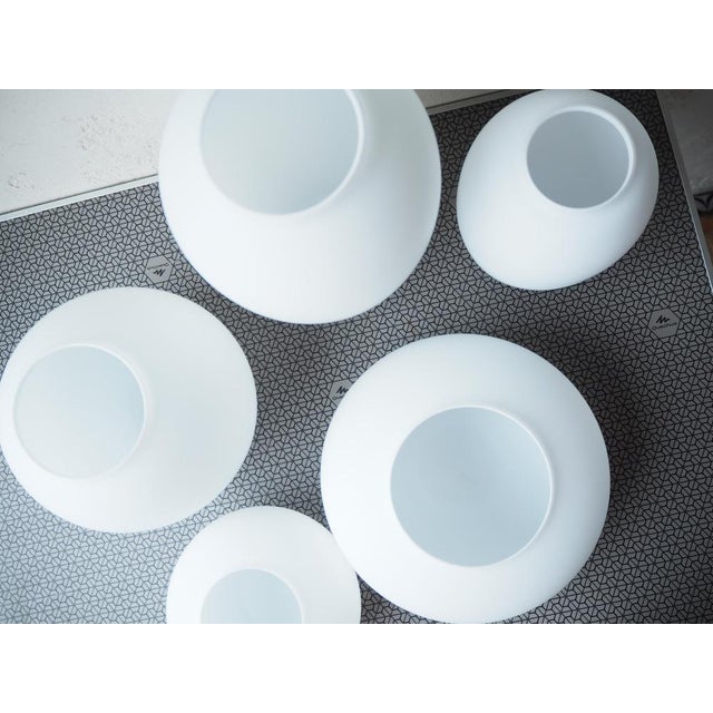 Glass Mid-Century Opaline Glass Vases, Bohemia, 1960s, Set of 5 For Sale - Image 7 of 11