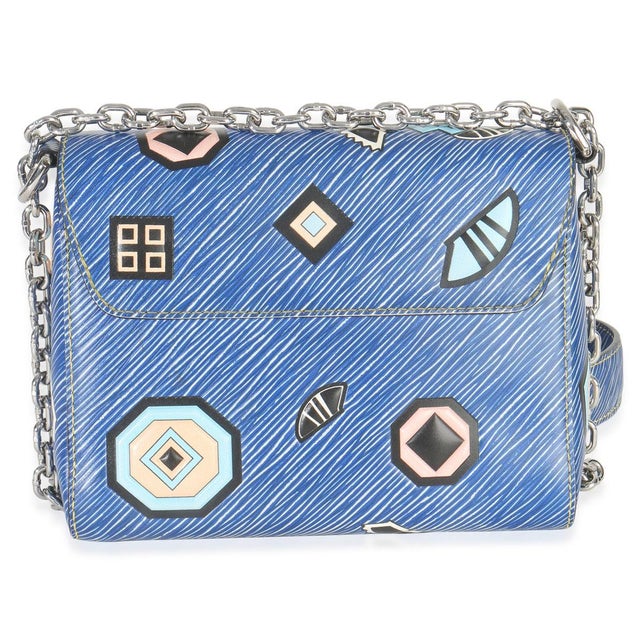 Louis Vuitton Blue Denim Aztec Epi Twist PM For Sale - Image 4 of 9