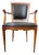 Classic Executive Armchair in Cherry Wood and Leather, 1920 For Sale