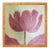 Original Pink Tulip Painting in Gold Bamboo Frame, Acrylic on Canvas, 13" X 13" by Tatiana Duperault For Sale