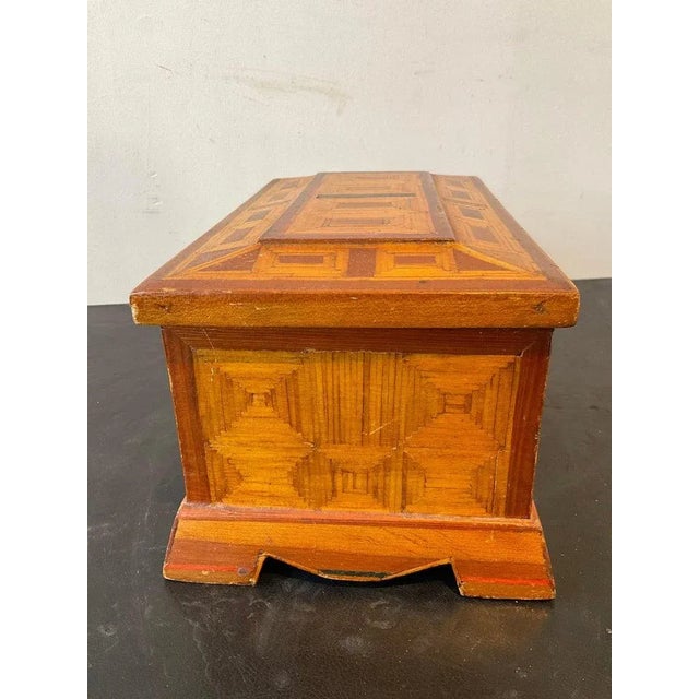 1910 Matchstick Jewlry Box For Sale - Image 9 of 13