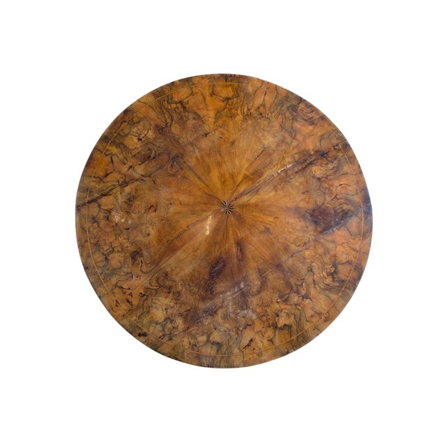 Wood Biedermeier Table with Classic Radiating Inlay Motif, 1820 For Sale - Image 7 of 7