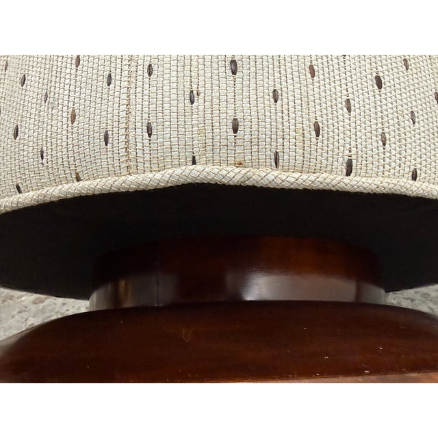Wood Art Deco Ottoman + Wood Base, Circa 1920's For Sale - Image 7 of 12