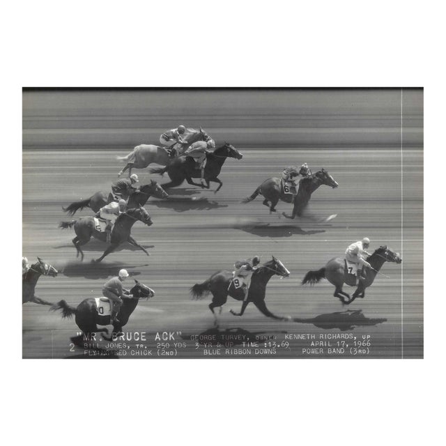 1966 Blue Ribbon Downs Horse Racing Photograph For Sale