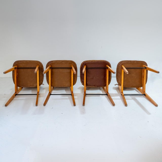Black Mid-Century Modern Scandinavian Dining Chairs, 1960s, Set of 4 For Sale - Image 8 of 17