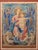 Vintage framed watercolor by Antonio Sotomayor, c.1950. It shows a central figure of the Blessed Mother holding the Christ...