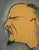 Mid-Century George Grosz Follower Tempera Portrait, Framed For Sale - Image 8 of 12