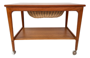 Mid-Century Teak Sewing Table, 1960s