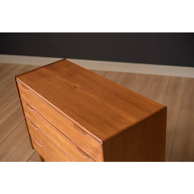 Brown Danish Modern Teak Dresser Chest of Drawers by Henning Jorgensen For Sale - Image 8 of 9