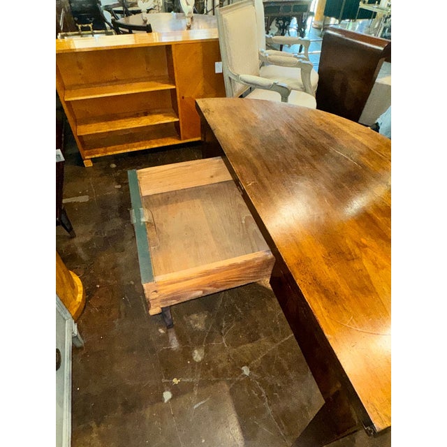 19th Century 19th C. Italian Walnut Demi-Lune Center Table For Sale - Image 5 of 9