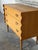 Brown Solid Oak Three-Drawer Dresser With Scalloped Side Panels Danish Mid-Century Modern 1970s For Sale - Image 8 of 11