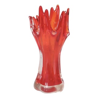 Mid Century Art Glass Vase Possibly Edag C. 1960's For Sale