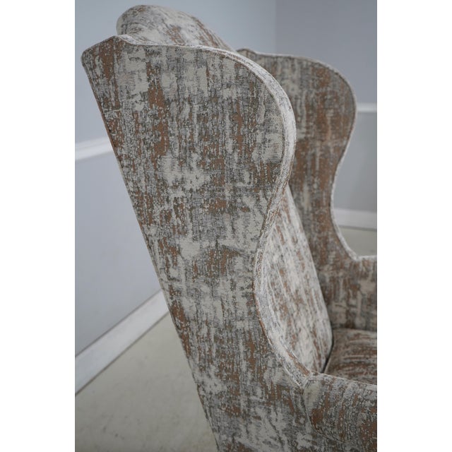 Pair of Tall Back William & Mary Style Wing Chairs For Sale - Image 9 of 18