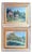 Cottage and Landscape Drawings, Early 20th Century, Pastels on Paper, Framed, Set of 2 For Sale