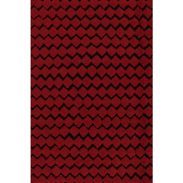 1950s Vintage Tulu Rug in Rich Red With Bessarabian-Inspired Florals - Rug & Kilim For Sale - Image 5 of 8