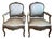 Pair of 19th-Century Louis XV-style Painted Armchairs For Sale