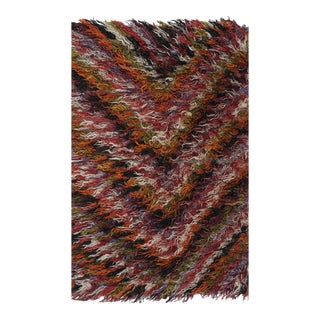 Vintage Tulu Shag Style Rug 4'2'' X 6'2'' For Sale