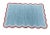 Handmade Cotton Area Rug Natural Vegetable Dyed Flat Weave Sky Blue Scalloped Rug Terracotta Border - 12'x15' For Sale - Image 9 of 11
